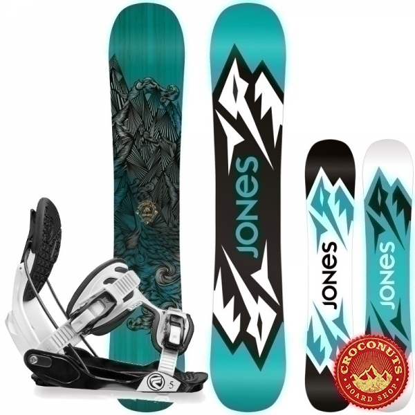 Pack Jones Snowboard Mountain Twin + Flow five stormtrooper 2015