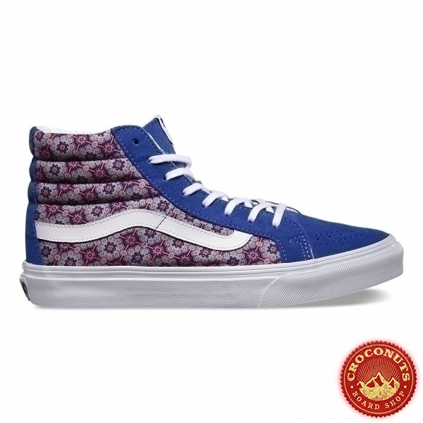 Shoes Vans Girl Sk8-Hi Slim (Geometric) Mazarine/White 2014
