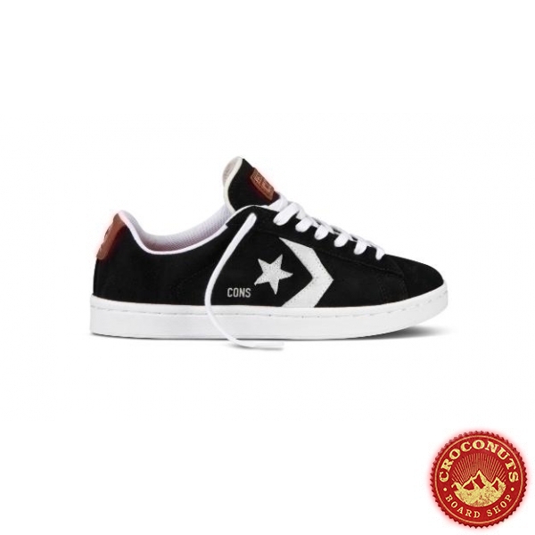 Shoes Converse Pro Leather 76 Skate Suede Ox Black/White/Red 2014
