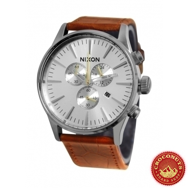 Montre Nixon Sentry Chrono Cuir Saddle 2015