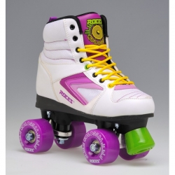 Roller Quad Roces Kolossal Blanc Violet Jaune 2017 pour femme, pas cher