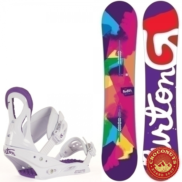 Pack Burton Genie + Fixations Burton Stiletto Disc White 2017