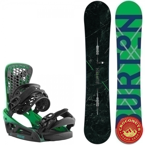 Pack Burton Custom X Camber + Fixations Burton Genesis Est Green Fade 2017