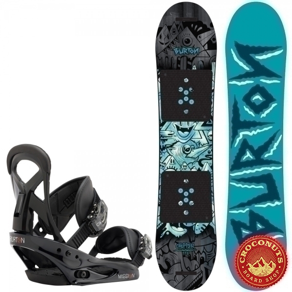 Pack Burton Chopper + Fixations Burton Mission Smalls Black 2017