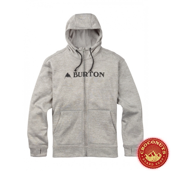 Sweat Burton Oak Full Zip Monument Heather 2018