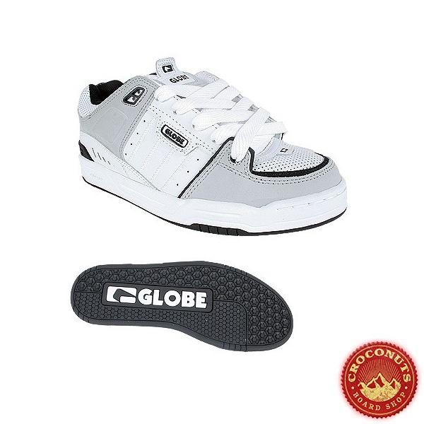 Chaussures Globe Fusion White White Grey 2008