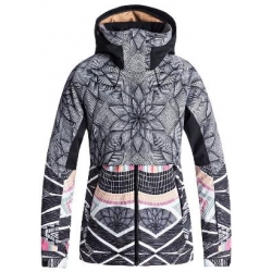 Veste Roxy frozen flow true black pop snow 2019 pour femme, pas cher
