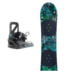 Pack Burton Chopper + Burton Grom Black 2019 pour enfant, pas cher