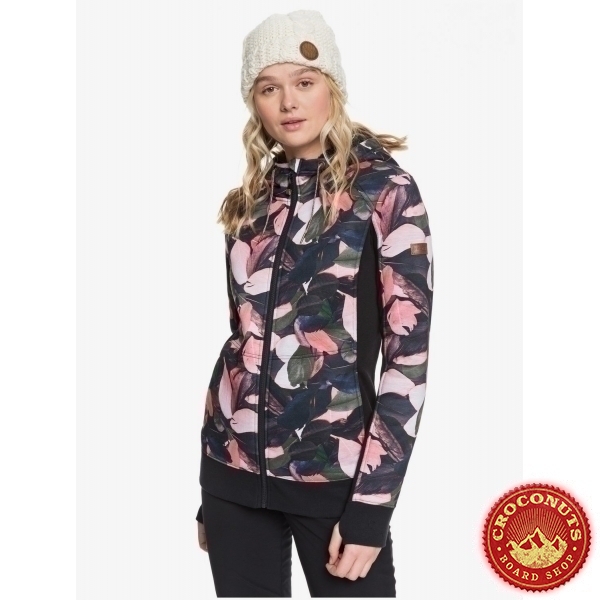 Fleece Roxy Frost Printed Living Coral Plumes 2020