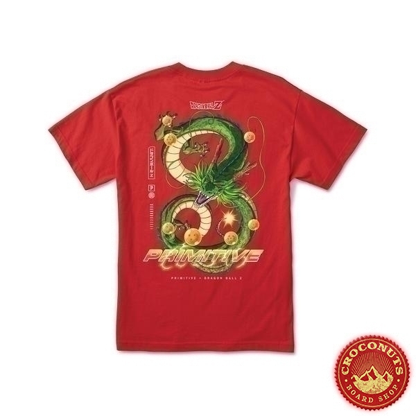 Tee Shirt Primitive X Dragon Ball Z Shenron Dirty Red 2020