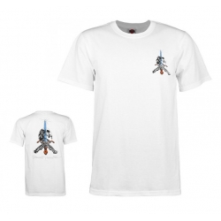 Tee Shirt Powell Peralta Skull and Sword White 2020 pour , pas cher