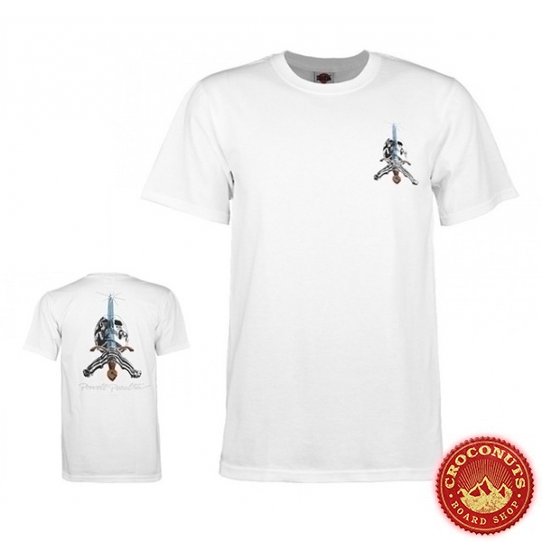 Tee Shirt Powell Peralta Skull and Sword White 2020