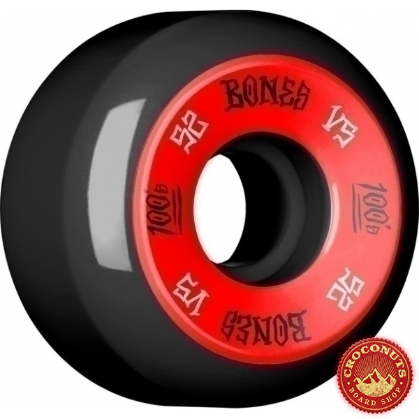 Roues Bones 100's Black 52MM 2020