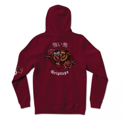 Sweat Grizzly Flash Art Hood BURGUNDY 2020 pour