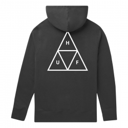 Sweat Huf Hood Essentials Triple Triangle Black 2020 pour