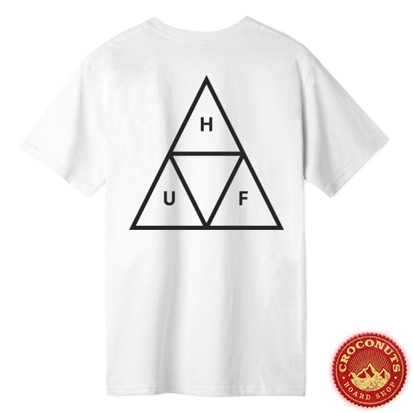 Tee Shirt Huf Essentials Triple Triangle White 2020