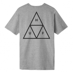 Tee Shirt Huf Essentials Triple Triangle Grey Heather 2020 pour