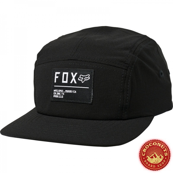 Casquette Fox Non Stop 5 Panel Black White 2020