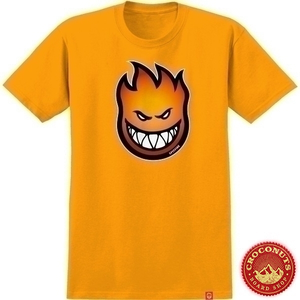 Tee Shirt Spitfire Bighead Fade Fill Gold Red To Orange 2020