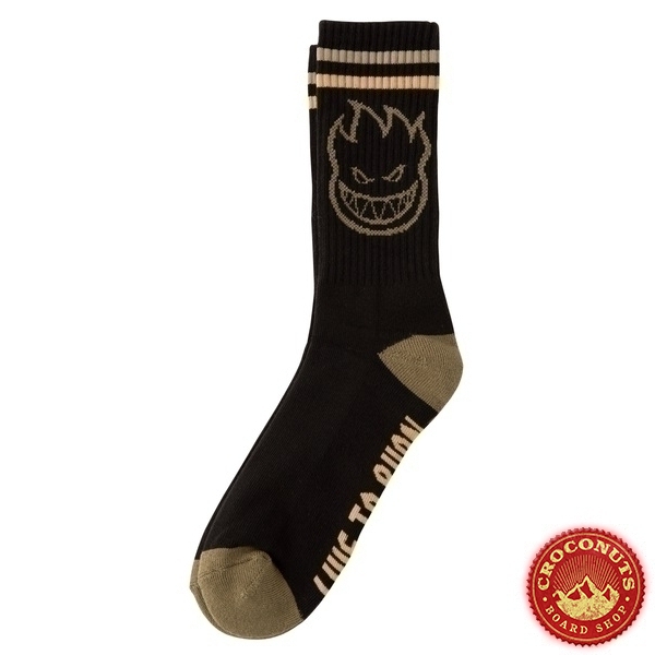 Chaussettes Spitfire Bighead Black Olive 2020