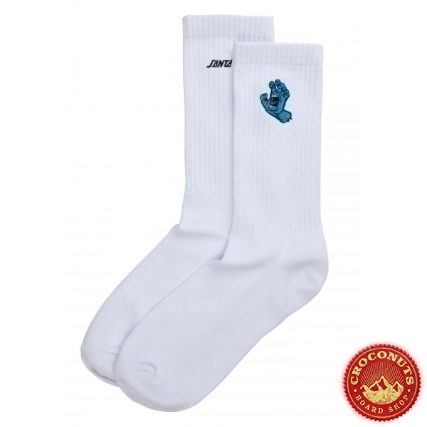 Chaussettes Santa Cruz Mini Hand White 2025