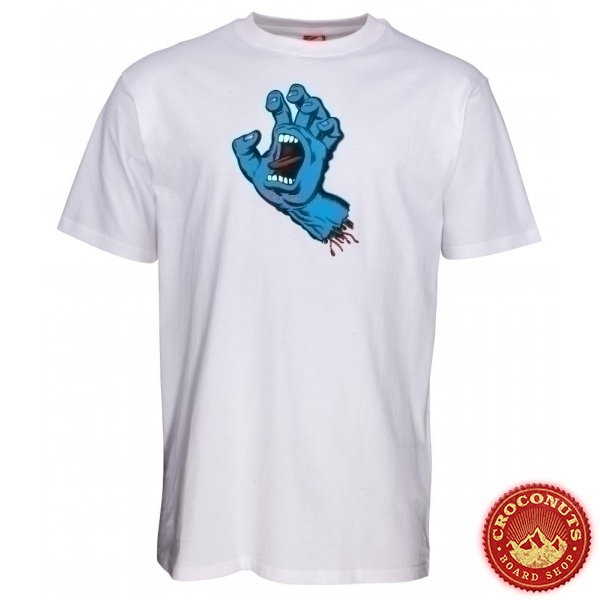 Tee Shirt Santa Cruz Screaming Hand White 2020