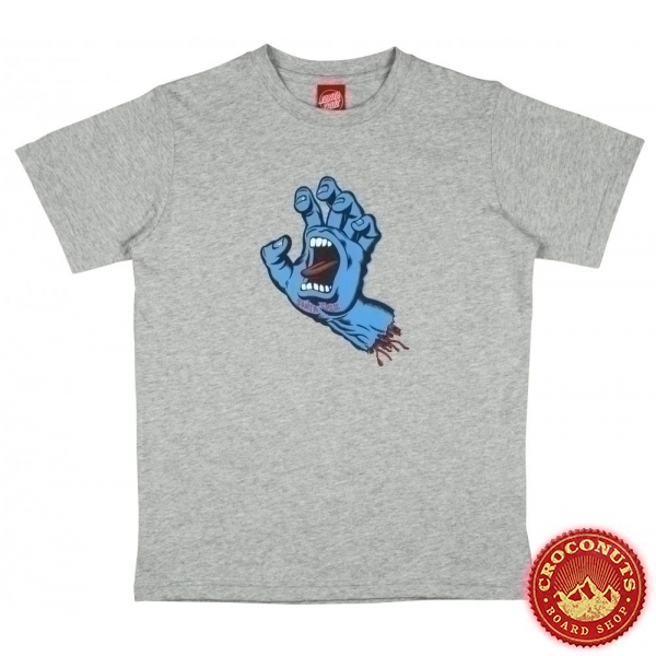 Tee Shirt Santa Cruz Screaming Hand Heather Grey 2020