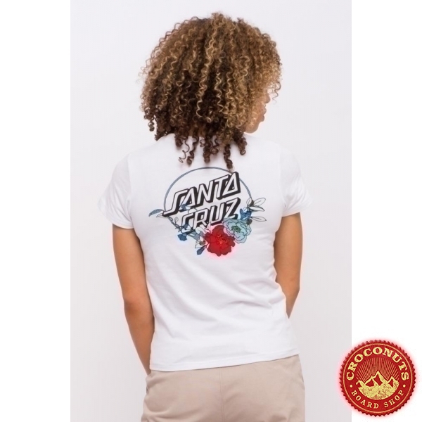 Tee Shirt Santa Cruz Floral Dot White 2020