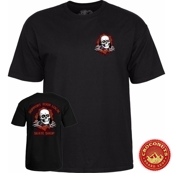 Tee Shirt Powell Peralta Support Your Local Shop Black 2020