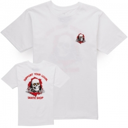 Tee Shirt Powell Peralta Support Your Local Shop White 2020 pour homme, pas cher