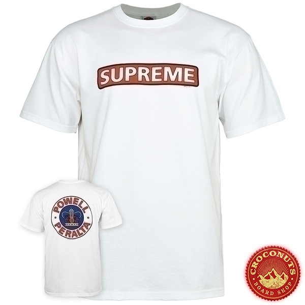 Tee Shirt Powell Peralta Supreme White 2020