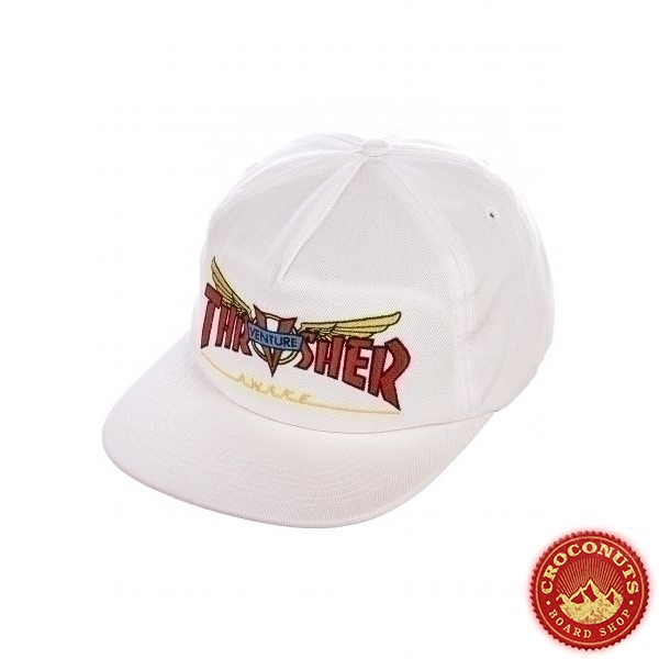 Casquette Thrasher Venture Collab White Snapback 2020