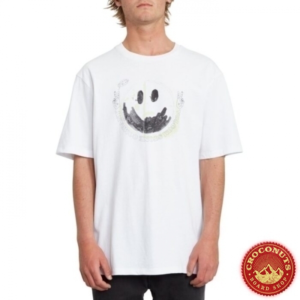 Tee Shirt Volcom Fake Smile White 2020