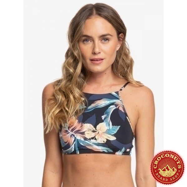 Crop Top Roxy Printed Beach Classic Anthracite Topicoco 2020