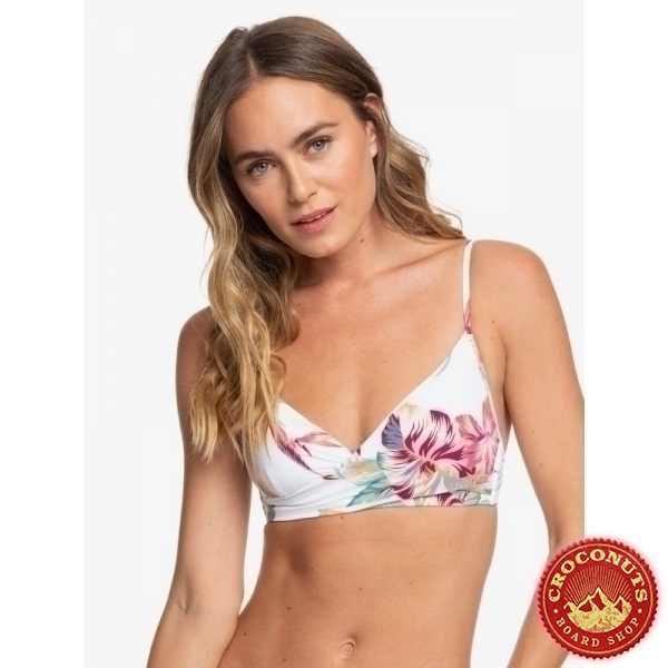 Top Roxy Lahaina Bay Bright White Tropical Call 2020