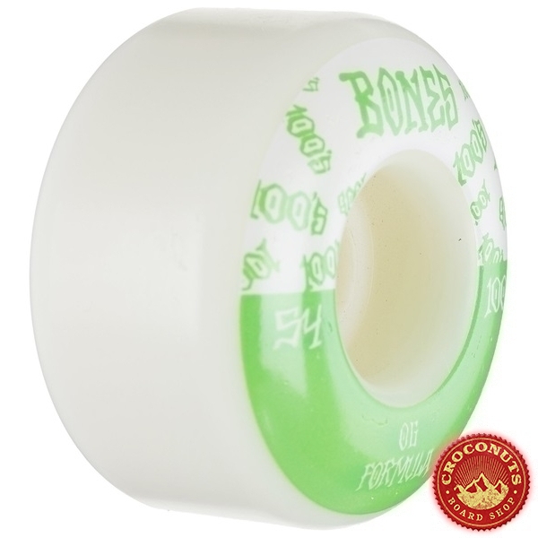 Roues Bones 100's V4 White 54MM 2020