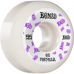 Roues Bones 100's V5 White 55MM 2020 pour homme