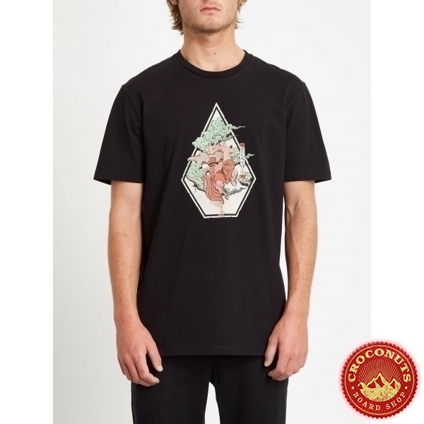 Tee Shirt Volcom Nozaka Skate SS Black 2020