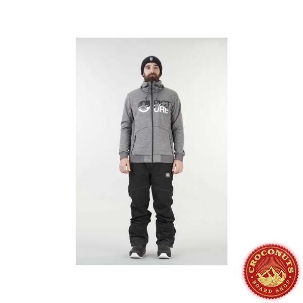 Midlayer Picture Baxter Tech Zip Grey Melange 2021