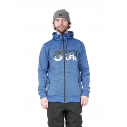 Midlayer Picture Baxter Tech Zip Blue Melange 2021 pour homme