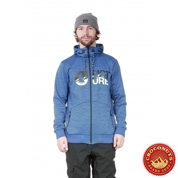 Midlayer Picture Baxter Tech Zip Blue Melange 2021