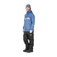 Midlayer Picture Baxter Tech Zip Blue Melange 2021