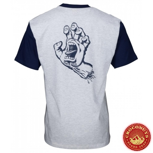 Tee Shirt Santa Cruz Custom Top Outline Hand Dark Navy Athletic 2020