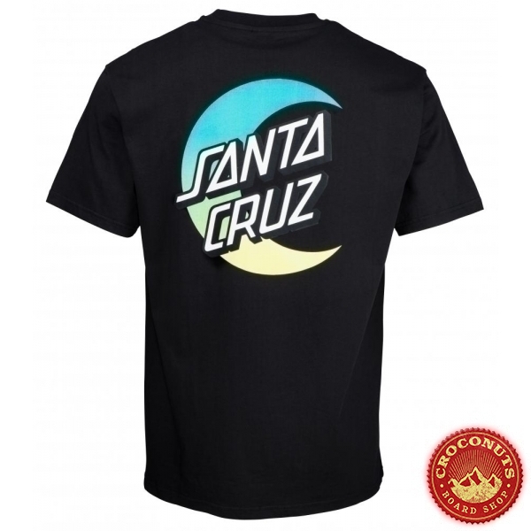 Tee Shirt Santa Cruz Moon Dot Fade Black 2020