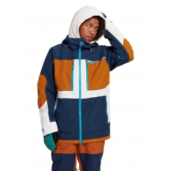 Veste Burton Frostner Dressed Blue Tru Penny Stout White 2021 pour homme, pas cher