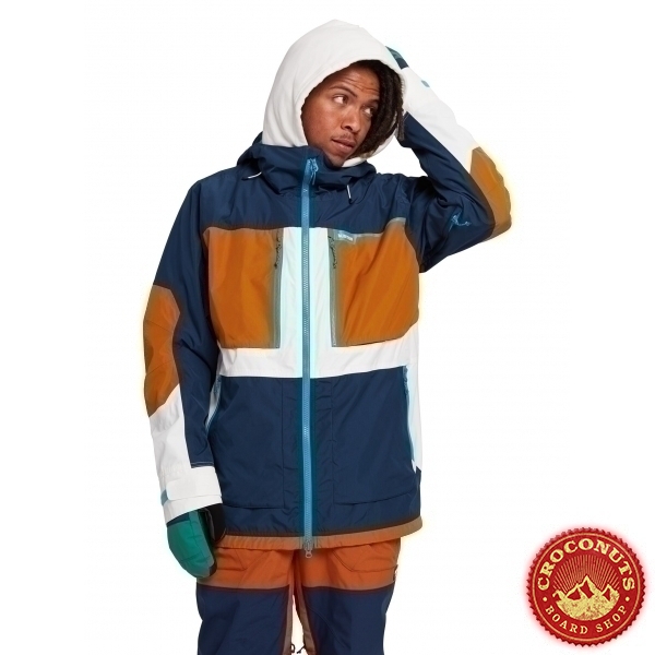 Veste Burton Frostner Dressed Blue Tru Penny Stout White 2021