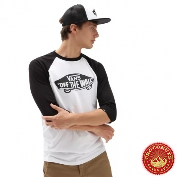 Tee Shirt Vans OTW Raglan White/Black 2021