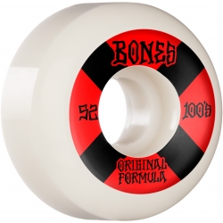 Roues Bones 100's V5 White Sidecut 52MM 2020 pour homme