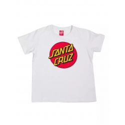 Tee Shirt Santa Cruz Classic Dot White 2020 pour junior