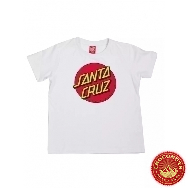 Tee Shirt Santa Cruz Classic Dot White 2020